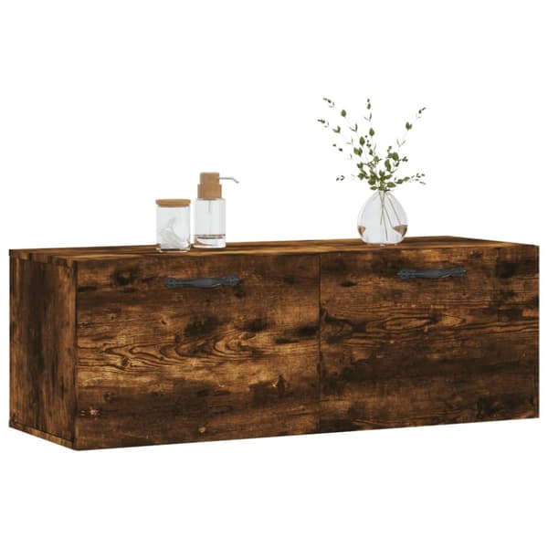 Opbevaringsskabe - Living vægskab 100x36,5x35 cm konstrueret træ røget sonoma-eg