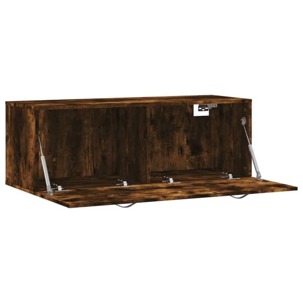 Opbevaringsskabe - Living vægskab 100x36,5x35 cm konstrueret træ røget sonoma-eg