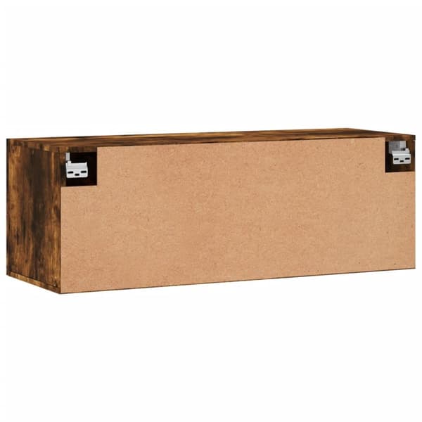 Opbevaringsskabe - Living vægskab 100x36,5x35 cm konstrueret træ røget sonoma-eg