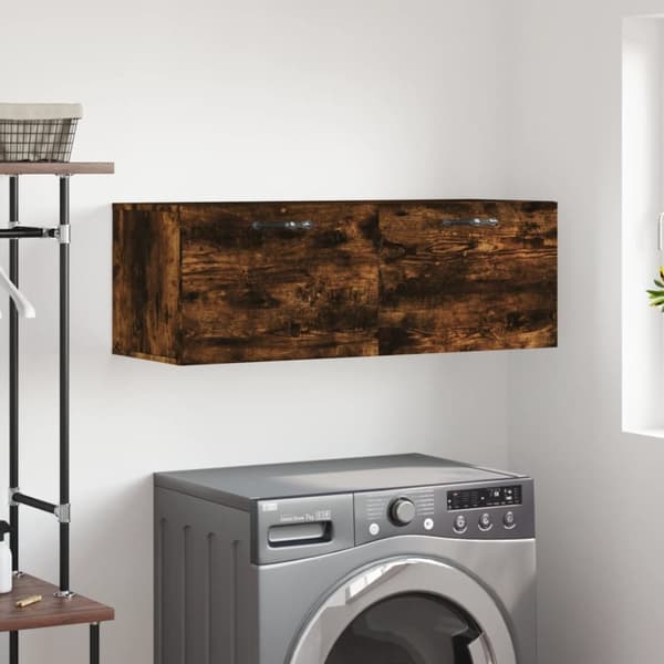 Opbevaringsskabe - Living vægskab 100x36,5x35 cm konstrueret træ røget sonoma-eg