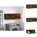 Miniatyrbillede 1 af 11: Opbevaringsskabe - Living vægskab 100x36,5x35 cm konstrueret træ røget sonoma-eg