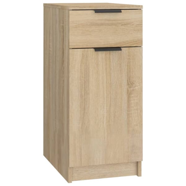 Opbevaringsskabe - Living skrivebord 33,5x50x75 cm konstrueret træ sonoma-eg