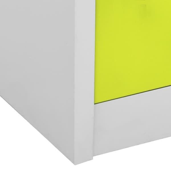Förvaringsskåp & garderober - Living Förvaringsskåp ljusgrå och grön 90x45x92,5 cm stål