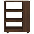 Miniatyrbillede 7 af 11: Opbevaringsskabe - Living skab med hjul 60x35x75 cm konstrueret træ brun egetræsfarve