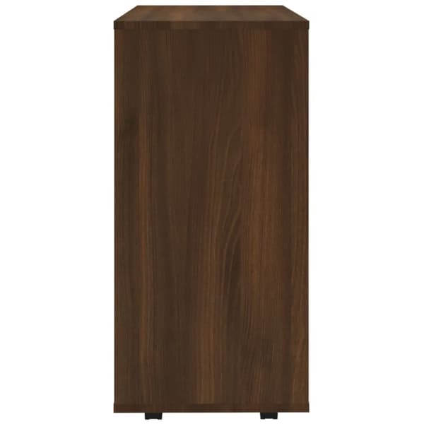 Opbevaringsskabe - Living skab med hjul 60x35x75 cm konstrueret træ brun egetræsfarve