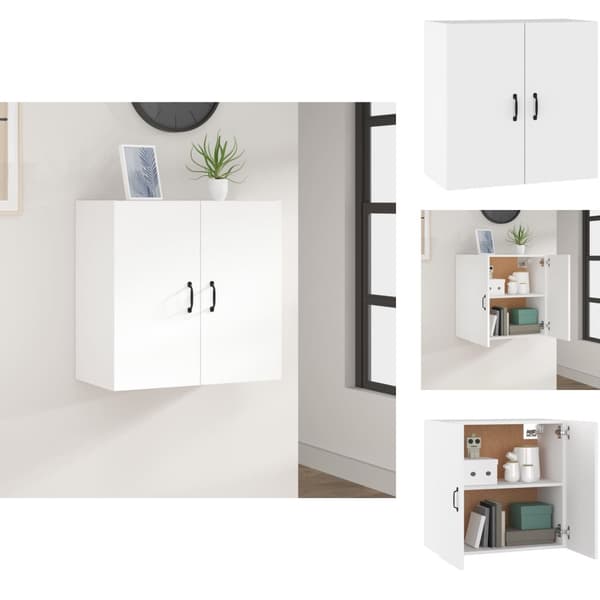Opbevaringsskabe - Living vægskab 60x31x60 cm konstrueret træ hvid
