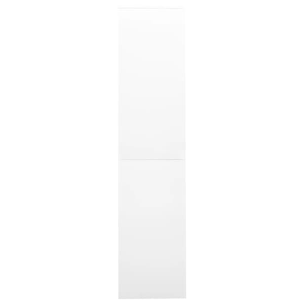 Förvaringsskåp & garderober - Living Dokumentskåp med skjutdörr vit 90x40x180 cm stål