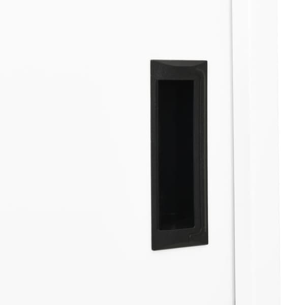 Förvaringsskåp & garderober - Living Dokumentskåp med skjutdörr vit 90x40x180 cm stål
