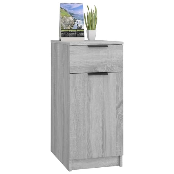 Opbevaringsskabe - Living skrivebord 33,5x50x75 cm konstrueret træ grå sonoma-eg