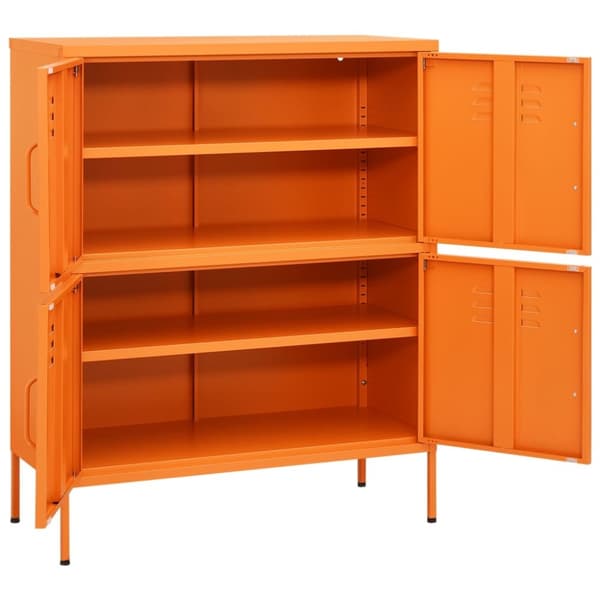 Opbevaringsskabe - Living opbevaringsskab 80x35x101,5 cm stål orange