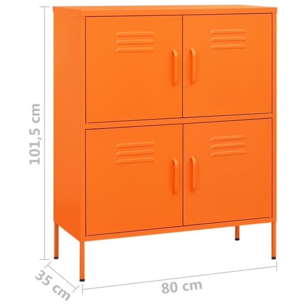 Opbevaringsskabe - Living opbevaringsskab 80x35x101,5 cm stål orange