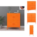 Miniatyrbillede 1 af 11: Opbevaringsskabe - Living opbevaringsskab 80x35x101,5 cm stål orange