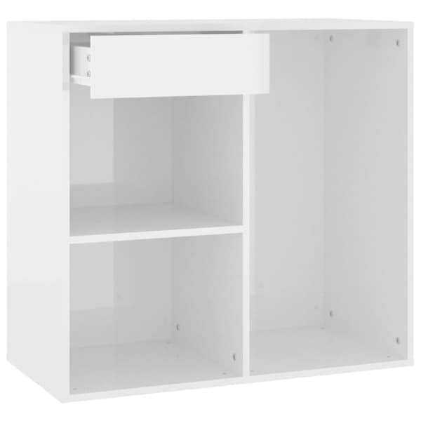 Opbevaringsskabe - Living badeværelsesskab 80x40x75 cm konstrueret træ hvid højglans