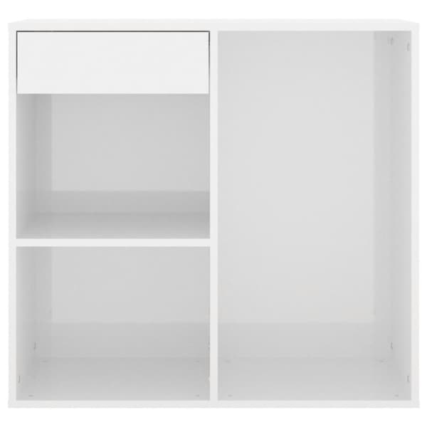 Opbevaringsskabe - Living badeværelsesskab 80x40x75 cm konstrueret træ hvid højglans