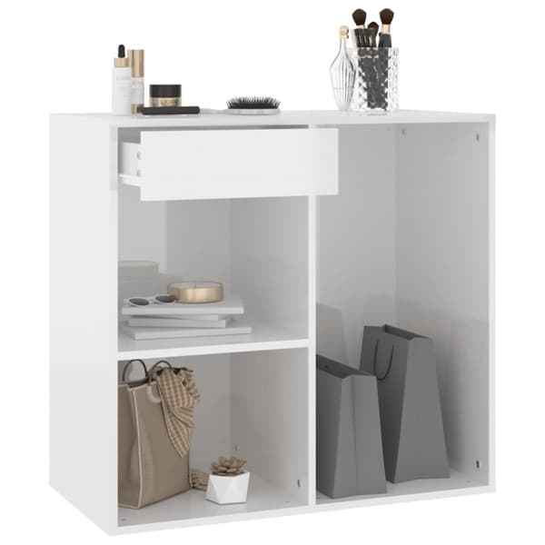 Opbevaringsskabe - Living badeværelsesskab 80x40x75 cm konstrueret træ hvid højglans