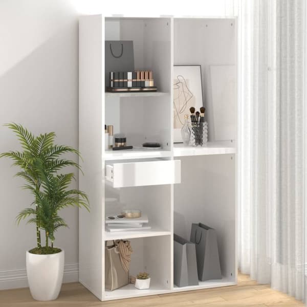 Opbevaringsskabe - Living badeværelsesskab 80x40x75 cm konstrueret træ hvid højglans