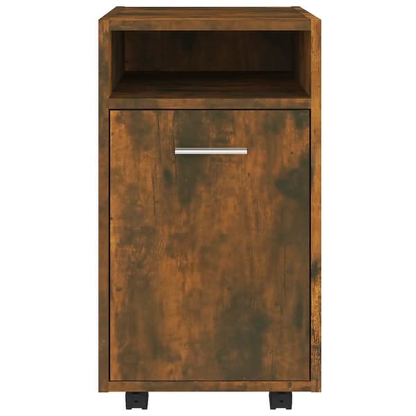 Opbevaringsskabe - Living skab med hjul 33x38x60 cm konstrueret træ røget eg