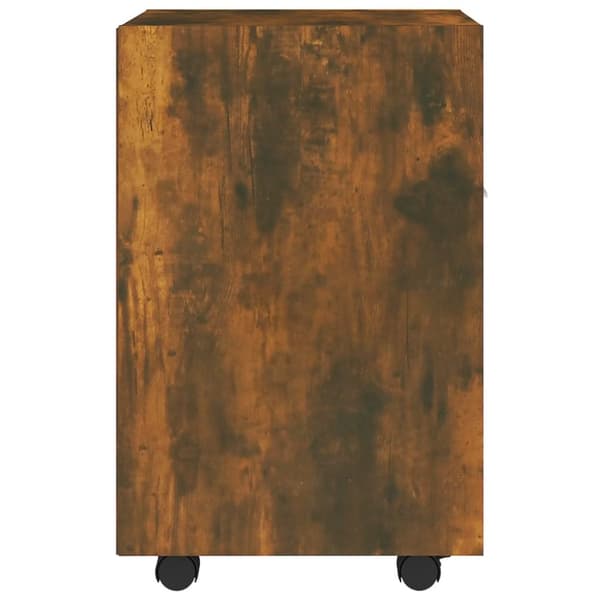 Opbevaringsskabe - Living skab med hjul 33x38x60 cm konstrueret træ røget eg