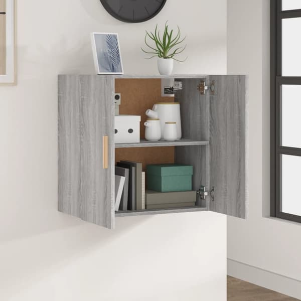 Opbevaringsskabe - Living vægskab 60x30x60 cm konstrueret træ grå sonoma-eg