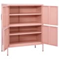Miniatyrbillede 7 af 11: Opbevaringsskabe - Living opbevaringsskab 80x35x101,5 cm stål lyserød
