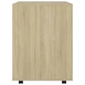 Miniatyrbillede 7 af 10: Opbevaringsskabe - Living skab med hjul 60x53x72 cm konstrueret træ sonoma-eg