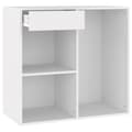 Miniatyrbillede 7 af 10: Opbevaringsskabe - Living badeværelsesskab 80x40x75 cm konstrueret træ hvid