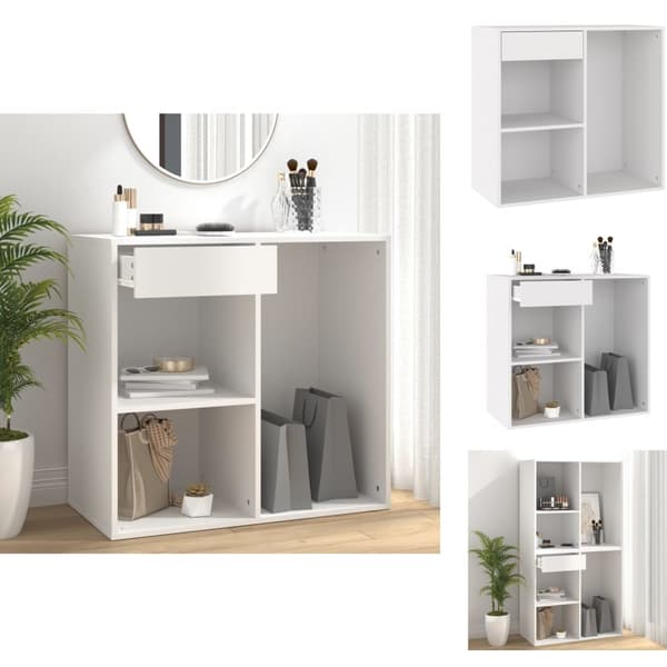 Opbevaringsskabe - Living badeværelsesskab 80x40x75 cm konstrueret træ hvid