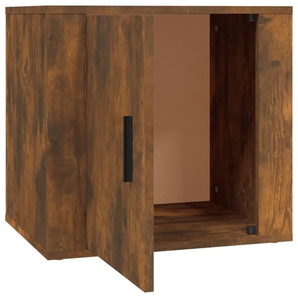 Förvaringsskåp & garderober - Living Sängbord 2 st Rökfärgad ek 50x39x47 cm