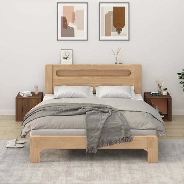 Förvaringsskåp & garderober - Living Sängbord 2 st brun ek 50x39x47 cm