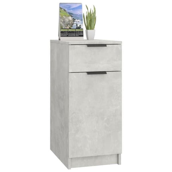 Opbevaringsskabe - Living skrivebord 33,5x50x75 cm konstrueret træ betongrå