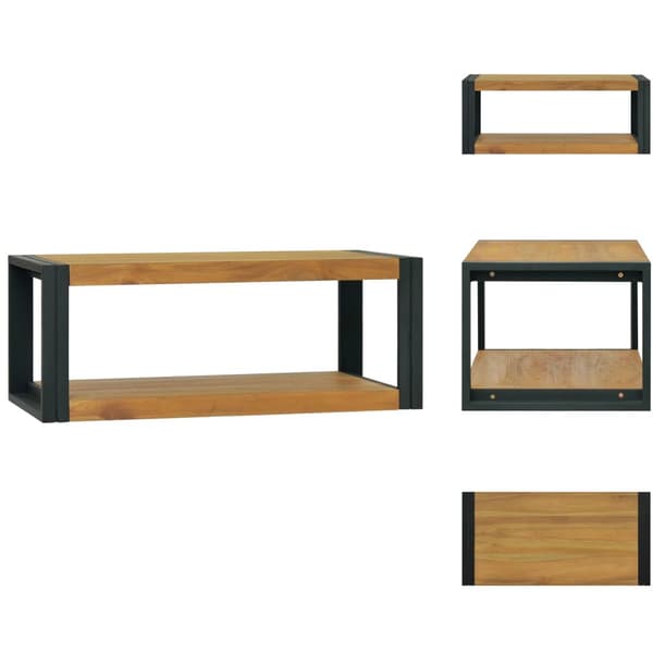 Förvaringsskåp & garderober - Living Väggmonterat badrumsskåp 90x45x35 cm massiv teak