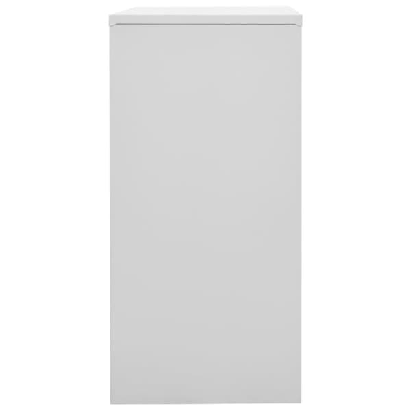 Opbevaringsskabe - Living skab 90x45x92,5 cm stål lysegrå og rød