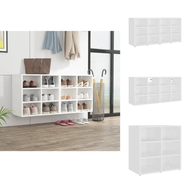 Opbevaringsskabe - Living skoreoler 2 stk. 52,5x30x50 cm hvid
