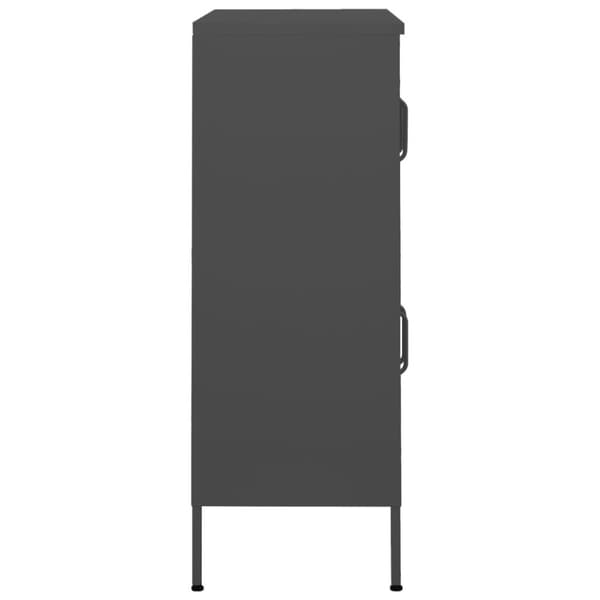 Opbevaringsskabe - Living opbevaringsskab 80x35x101,5 cm stål antracitgrå