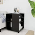 Miniatyrbillede 2 af 10: Opbevaringsskabe - Living rulleskab 60x53x72 cm konstrueret træ sort