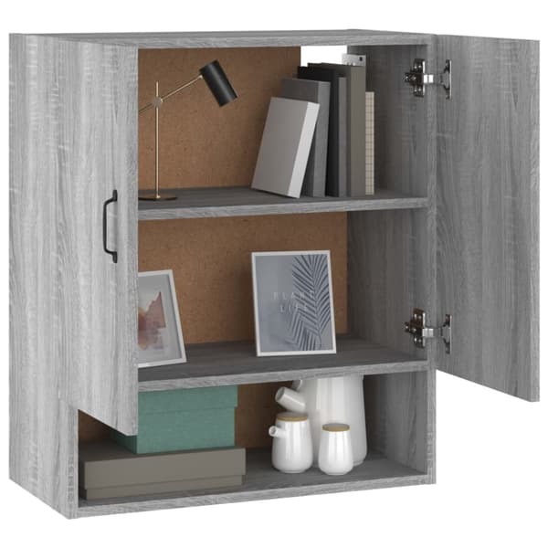 Opbevaringsskabe - Living vægskab 60x31x70 cm konstrueret træ grå sonoma-eg