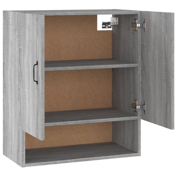 Opbevaringsskabe - Living vægskab 60x31x70 cm konstrueret træ grå sonoma-eg