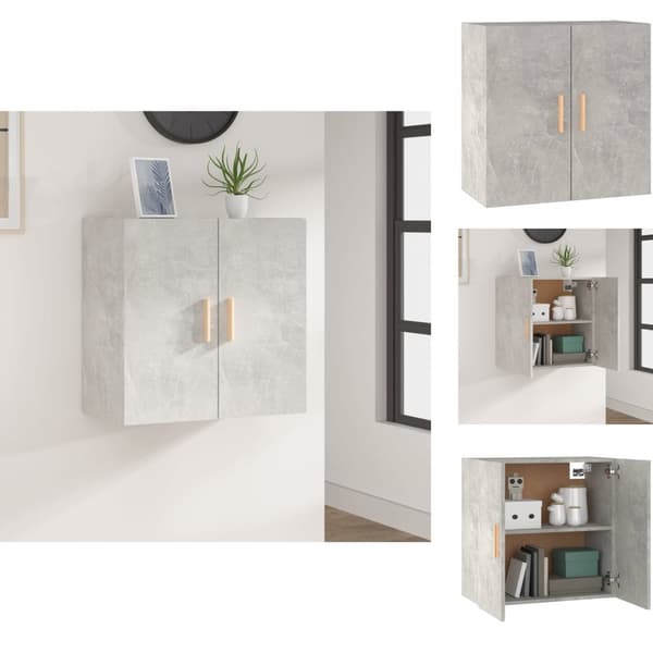 Opbevaringsskabe - Living vægskab 60x30x60 cm konstrueret træ betongrå