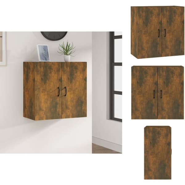 Opbevaringsskabe - Living vægskab 60x31x60 cm konstrueret træ røget egetræsfarve