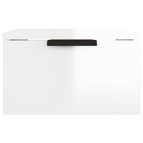 Opbevaringsskabe - Living væghængt sengebord 34x30x20 cm hvid højglans