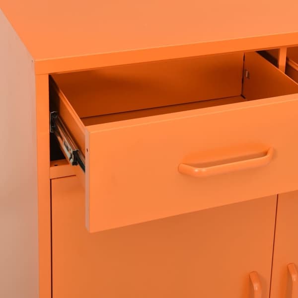 Opbevaringsskabe - Living opbevaringsskab 80x35x101,5 cm stål orange