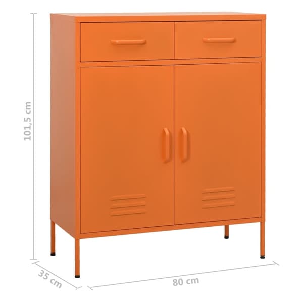 Opbevaringsskabe - Living opbevaringsskab 80x35x101,5 cm stål orange