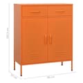 Miniatyrbillede 11 af 11: Opbevaringsskabe - Living opbevaringsskab 80x35x101,5 cm stål orange