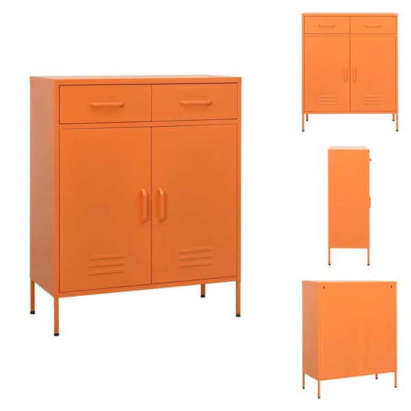 Opbevaringsskabe - Living opbevaringsskab 80x35x101,5 cm stål orange
