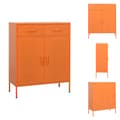 Miniatyrbillede 1 af 11: Opbevaringsskabe - Living opbevaringsskab 80x35x101,5 cm stål orange