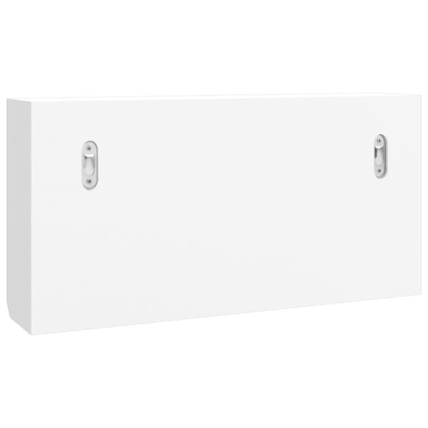 Opbevaringsskabe - Living nøgleskab 40x8,5x20 cm konstrueret træ og stål hvid