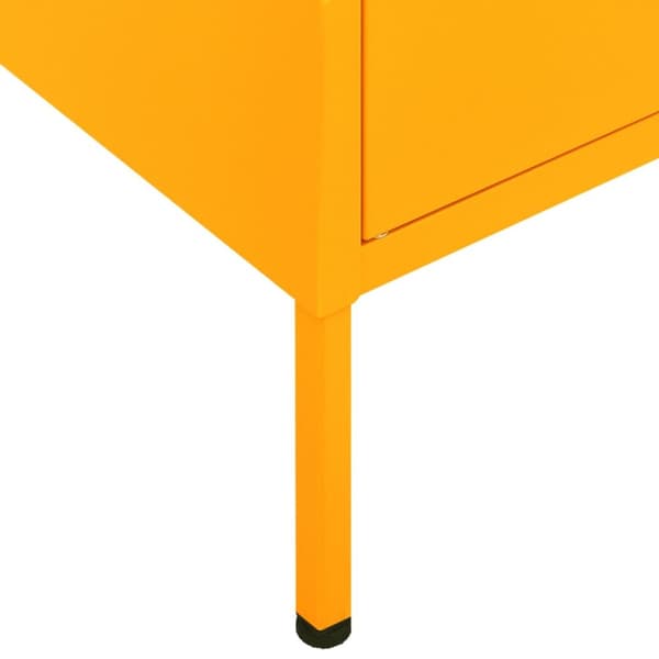 Förvaringsskåp & garderober - Living Förvaringsskåp senapsgul 80x35x101,5 cm stål