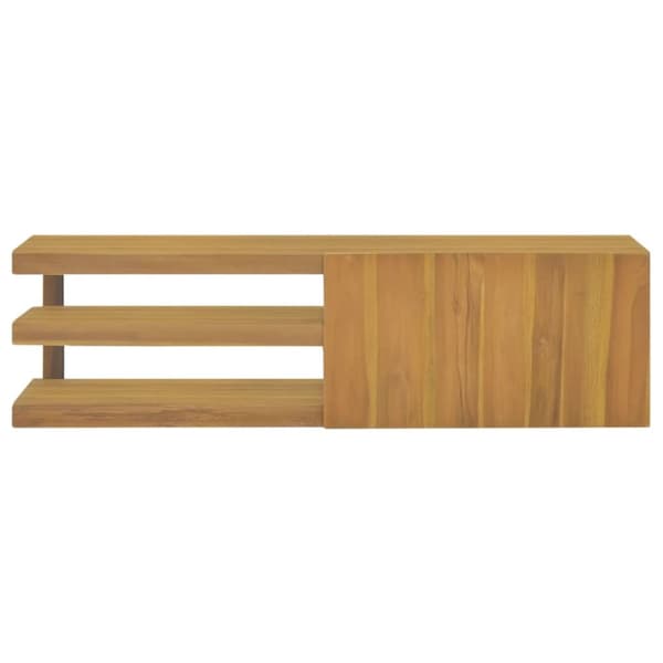 Opbevaringsskabe - Living væghængt badeværelsesskab 110x40x30 cm massivt teaktræ