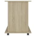 Miniatyrbillede 6 af 8: Opbevaringsskabe - Living skab med hjul 60x45x60 cm konstrueret træ sonoma-eg