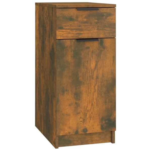 Opbevaringsskabe - Living skrivebord 33,5x50x75 cm konstrueret træ røget egetræsfarve